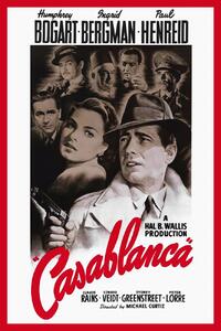Reprodukcija Casablanca (Vintage Cinema / Retro Theatre Poster), (26.7 x 40 cm)