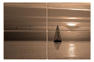 Slika na platnu - Brod u zalasku sunca 1247FE (150x100 cm)