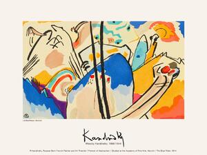 Reprodukcija umjetnosti The Blue Rider (Vintage Cat Abstract) - Wassily Kandinsky, (40 x 30 cm)