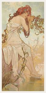 Reprodukcija umjetnosti The Seasons: Summer (Art Nouveau Portrait) - Alphonse Mucha, (20 x 40 cm)
