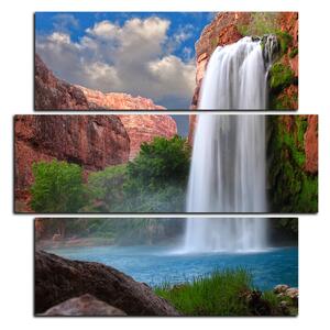 Slika na platnu - Prekrasan vodopad - kvadrat 3226D (75x75 cm)