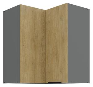 Zondo.hr Kutni gornji kuhinjski ormarić Carminia 60x60 GN-72 2F (90) (hrast cremona + antracit). 1127938