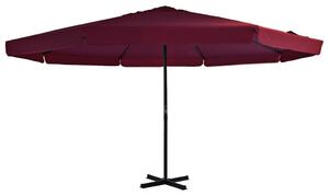 Vrtni suncobran s aluminijskom šipkom 500 cm bordo - Crvena / 500 cm