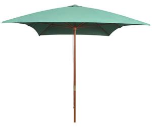 Suncobran 200 x 300 cm s drvenim stupom zeleni - Zelena / N/A