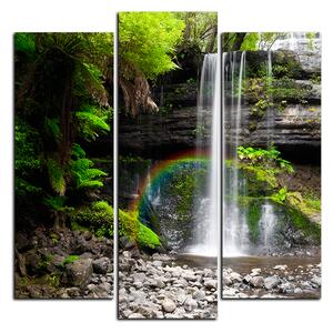Slika na platnu - Prirodni vodopad - kvadrat 3229C (75x75 cm)