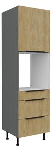 Zondo.hr Kuhinjski ormarić za pećnicu Carminia 60 DPS-215 3S1F PREMIUM BOX (hrast cremona + antracit). 1127954