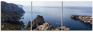 Slika na platnu - Veličanstveni krajolik s mirnim morem - panorama 5233B (90x30 cm)