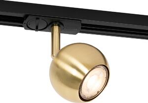 Moderni jednofazni reflektor crni sa zlatom - Gissi