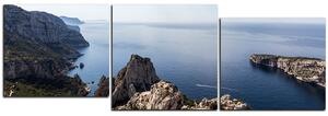 Slika na platnu - Veličanstveni krajolik s mirnim morem - panorama 5233E (90x30 cm)