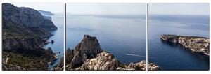 Slika na platnu - Veličanstveni krajolik s mirnim morem - panorama 5233C (150x50 cm)