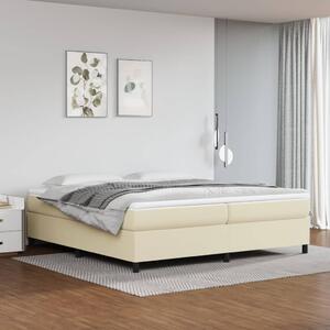 Krevet s oprugama i madracem krem 200x200 cm od umjetne kože - Krema / 200 x 200 cm