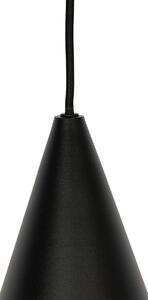 Moderna viseća lampa crna sa dimnim staklom 3-light - Drop
