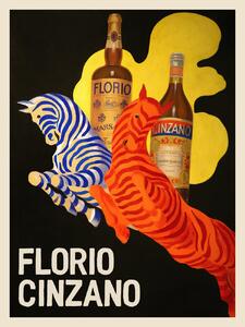Reprodukcija Florio Cinzano (Vintage Bar Ad) - Leonetto Cappiello, (30 x 40 cm)