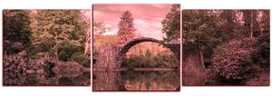 Slika na platnu - Most u parku u Kromlau - panorama 5246VD (90x30 cm)