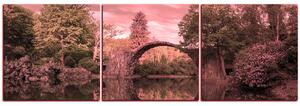 Slika na platnu - Most u parku u Kromlau - panorama 5246VB (90x30 cm)