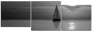 Slika na platnu - Brod u zalasku sunca - panorama 5247QE (150x50 cm)