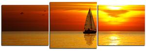 Slika na platnu - Brod u zalasku sunca - panorama 5247D (150x50 cm)