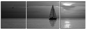 Slika na platnu - Brod u zalasku sunca - panorama 5247QC (150x50 cm)