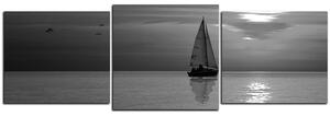 Slika na platnu - Brod u zalasku sunca - panorama 5247QD (150x50 cm)
