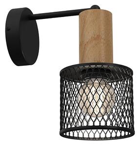 Zidna lampa SOBRESA 1xE27/60W/230V crna/drvo