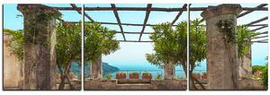 Slika na platnu - Drevni vrt na obali mora - panorama 5249C (150x50 cm)
