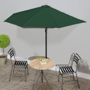 Balkonski suncobran s aluminijskom šipkom 300 x 155 cm zeleni - Zelena / N/A
