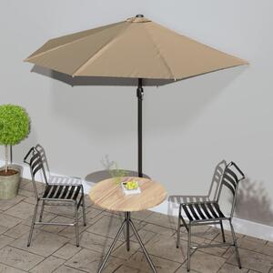 Balkonski suncobran s aluminijskom šipkom 270 x 144 cm bež - Tupe / N/A