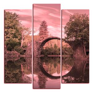 Slika na platnu - Most u parku u Kromlau - kvadrat 3246VC (75x75 cm)
