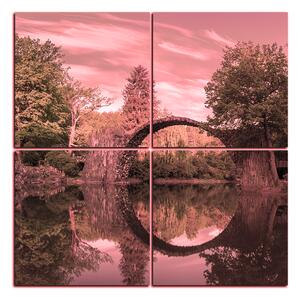 Slika na platnu - Most u parku u Kromlau - kvadrat 3246VE (60x60 cm)