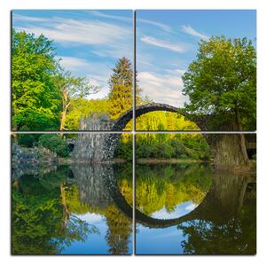 Slika na platnu - Most u parku u Kromlau - kvadrat 3246E (60x60 cm)