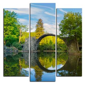 Slika na platnu - Most u parku u Kromlau - kvadrat 3246C (75x75 cm)