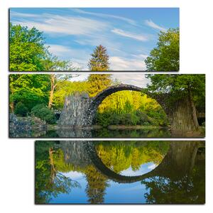 Slika na platnu - Most u parku u Kromlau - kvadrat 3246D (75x75 cm)