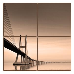 Slika na platnu - Most Vasco da Gama - kvadrat 3245FE (60x60 cm)