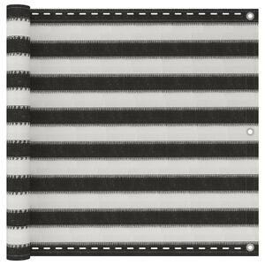 Balkonski zastor HDPE 90 x 500 cm antracit i bijeli - Antracitno siva / 90 x 500 cm