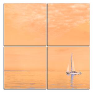 Slika na platnu - Jedrilica na moru - kvadrat 3248FE (60x60 cm)