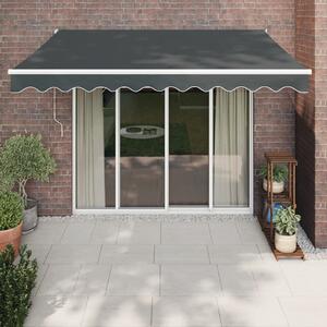 Tenda na uvlačenje antracit 3 x 2,5 m od tkanine i aluminija - Antracitno siva / 3 x 2.5 m