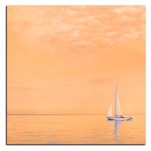 Slika na platnu - Jedrilica na moru - kvadrat 3248FA (50x50 cm)
