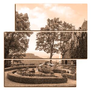 Slika na platnu - Ošišano grmlje u parku - kvadrat 3250FD (75x75 cm)