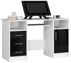 Zondo.hr PC stol Aziza (bijela + crni sjaj). Akcija -20%. 1128510