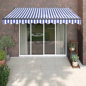 Automatska tenda na uvlačenje plavo-bijela 3,5 x 2,5 m - Šarena / 3.5 x 2.5 m