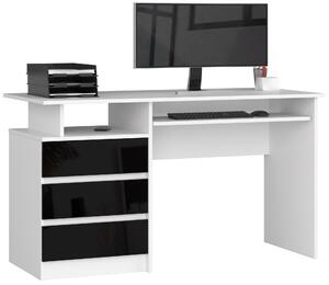 Zondo.hr PC stol Bronte (bijela + crni sjaj). Akcija -15%. 1128514