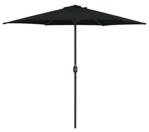 Vrtni suncobran s aluminijskim stupom 270 x 246 cm crni - Crna / N/A
