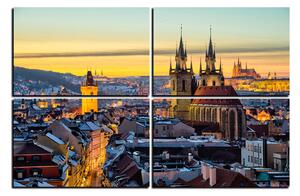 Slika na platnu - Panoramski pogled na stari Prag 1256E (90x60 cm)