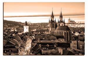 Slika na platnu - Panoramski pogled na stari Prag 1256FA (90x60 cm )