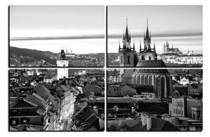 Slika na platnu - Panoramski pogled na stari Prag 1256QE (150x100 cm)