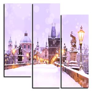 Slika na platnu - Karlov most, Mostecka kula - kvadrat 3255D (75x75 cm)
