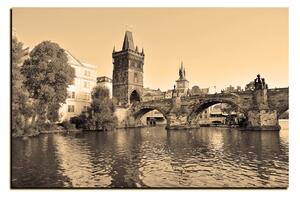 Slika na platnu - Karlov most u Pragu 1259FA (90x60 cm )