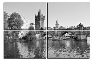Slika na platnu - Karlov most u Pragu 1259QE (90x60 cm)