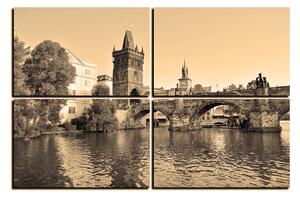 Slika na platnu - Karlov most u Pragu 1259FE (90x60 cm)