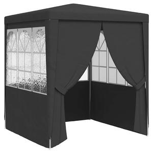 Profesionalni šator za zabave 2 x 2 m antracit 90 g/m² - Antracitno siva / 2 x 2 m